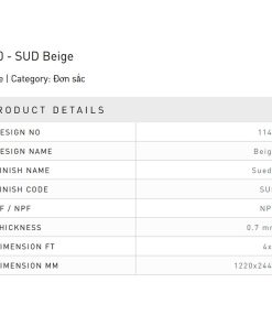 Laminate Splendor 1140-SUD-Beige bề mặt màu Beige