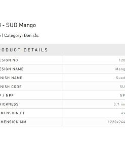 Laminate Splendor 1208-SUD-Mango bề mặt màu Mango
