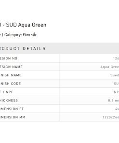 Laminate Splendor 1260-SUD-Aqua-Green bề mặt màu Aqua Green