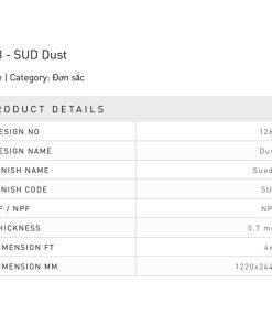 Laminate Splendor 1268-SUD-Dust bề mặt màu Dust