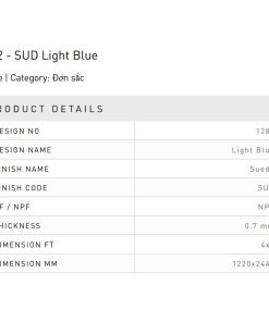 Laminate Splendor 1282-SUD-Light-Blue bề mặt màu Light Blue