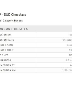 Laminate Splendor 1359-SUD-Chocolava bề mặt màu Chocolava